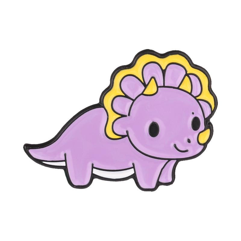 Cartoon Dinosaurier Emaille Pins Kawaii T-Rex Triceratops Stegosaurus Pterosaur Niedliche Tier Broschen Revers Anstecker Schmuck Geschenke