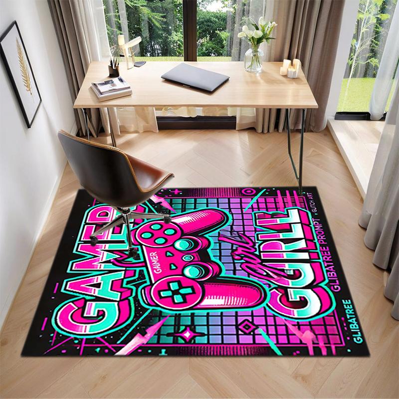 1Pc game theme Printed circular carpet, home door mat, outdoor travel protection carpet B9