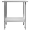 VidaXL Table de travail de cuisine 80x60x85 cm Acier inoxydable 51186