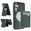 Case for Galaxy S26 - Leather/PU, Green, With Stand