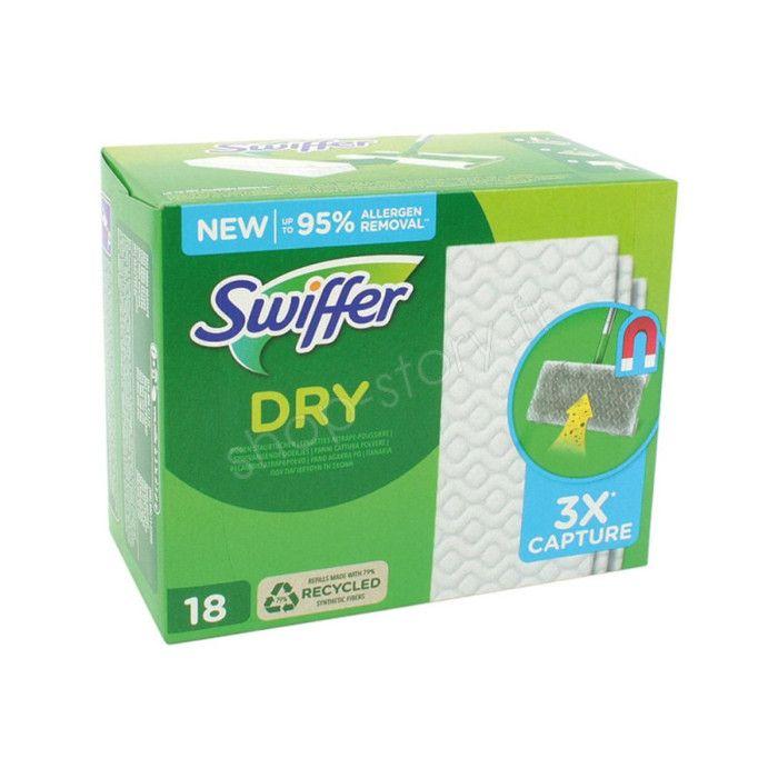 

SHOP-STORY - SWIFDRY : Pack de 18 ou 36 Recharges de Lingettes Sèches SWIFFER Anti-Poussières