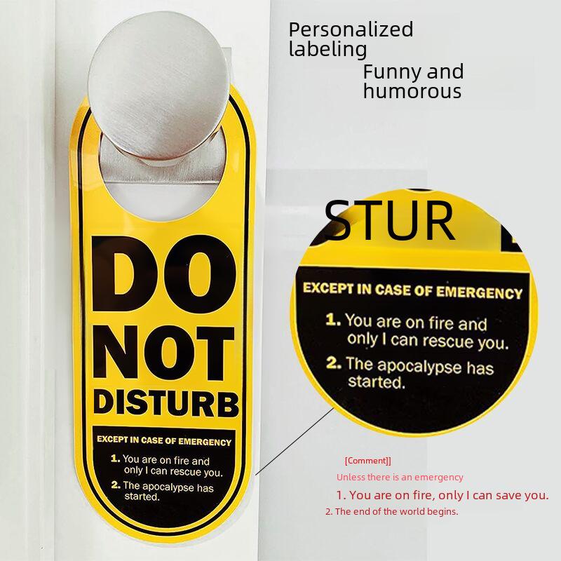 Kreatives PVC Doppelseitiges "Bitte nicht stören" Büro Türschild