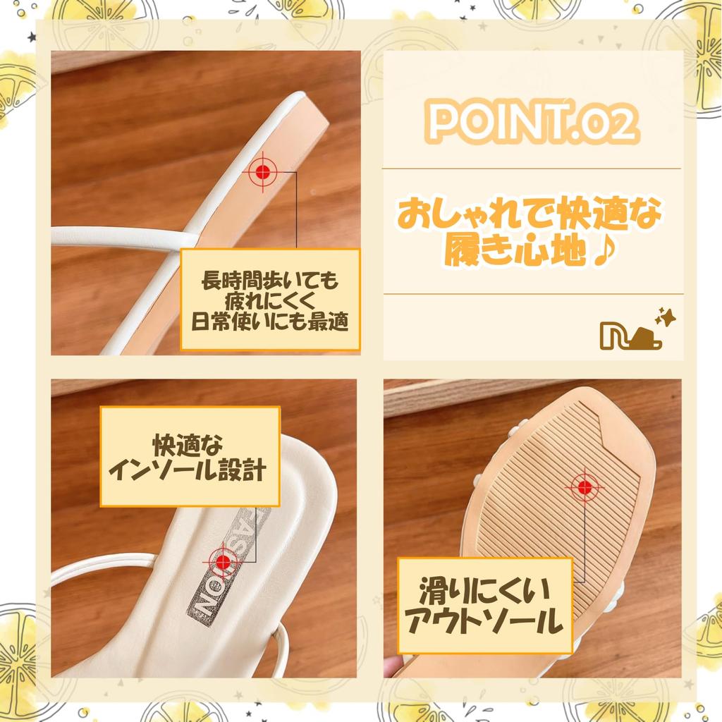 [link Bleu] Women's Square Toe Flat Sandals with Thin Straps, Lightweight, Comfortable for Summer, Stylish, Casual, and Flat (Green, Size 23.5cm)