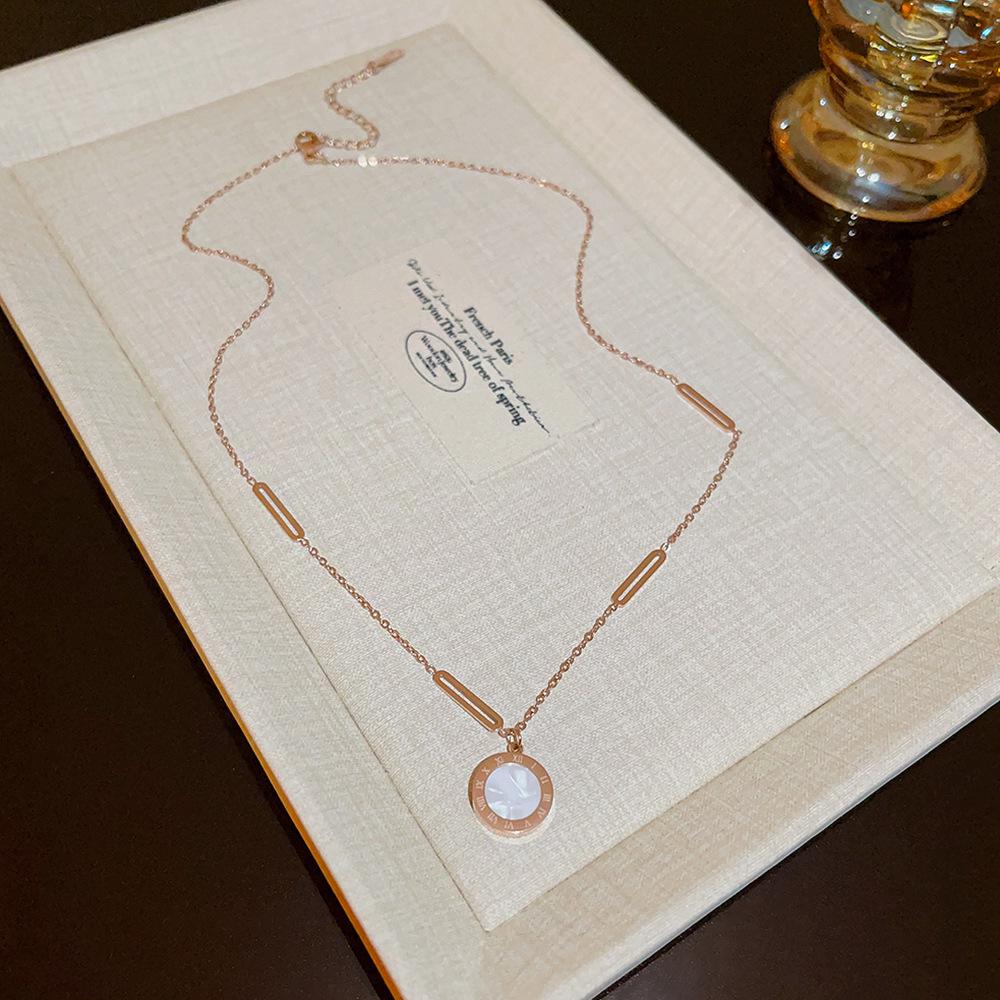 Elegant Titanium Steel Necklace: Chic, Durable, Non-Fading Design for Women