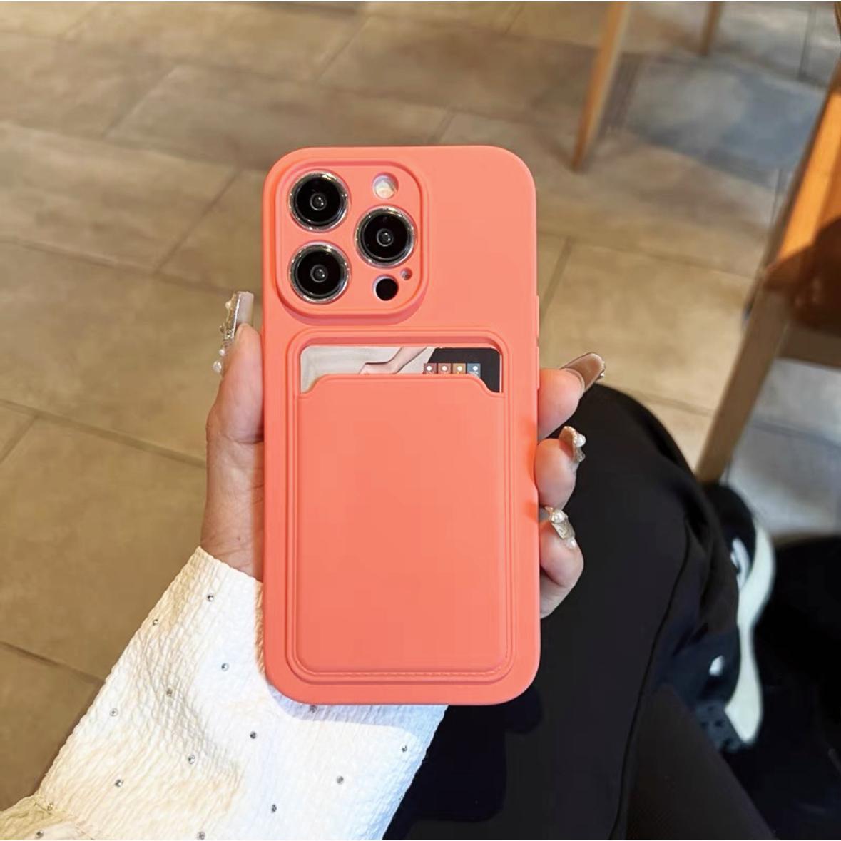 

Гаманець зі слотом для карток М який бамперний чохол Для iPhone17 16 15 14 13 12 11 Pro Mini X XS XR Max 8 7 Plus SE Ударостійкий Матовий Захисний чохол For iPhone 17 Air рожевий