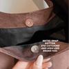 Casual Retro Women's Shoulder Bag Large Capacity Suede Tote Bag Solid Color Underarm Bag