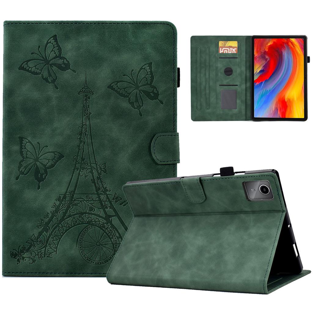 For Lenovo Tab M11/Xiaoxin Pad 11 2024 Case Microfiber Leather Iron Tower Pattern Tablet Cover