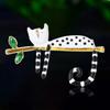 Fashion Enamel Cat Brooches for Women Animal Pin Kitten Lapel Pins Event Party New Gifts Backpack Decoration Clothes Accessories