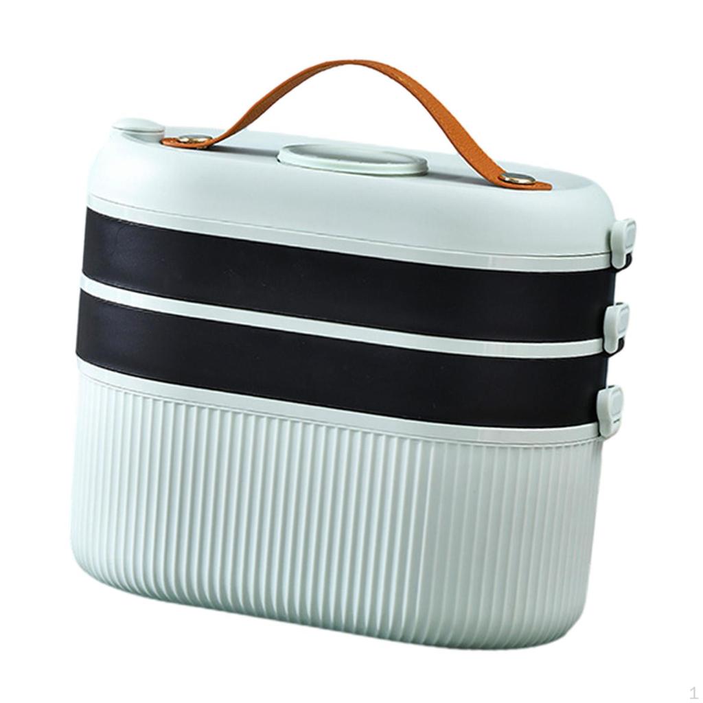 Compact First Aid Storage Box Organizer with Rotating Handle