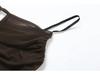 Europäischer Stil Damen Unifarbene Schlanke Passform Netz-Camisole - Frühjahrsmode Neu eingetroffen