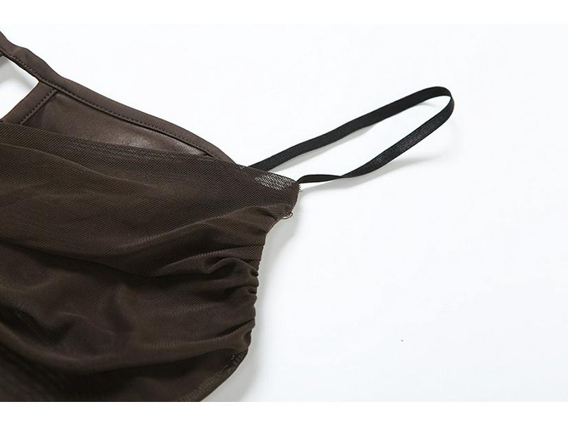 Europäischer Stil Damen Unifarbene Schlanke Passform Netz-Camisole - Frühjahrsmode Neu eingetroffen
