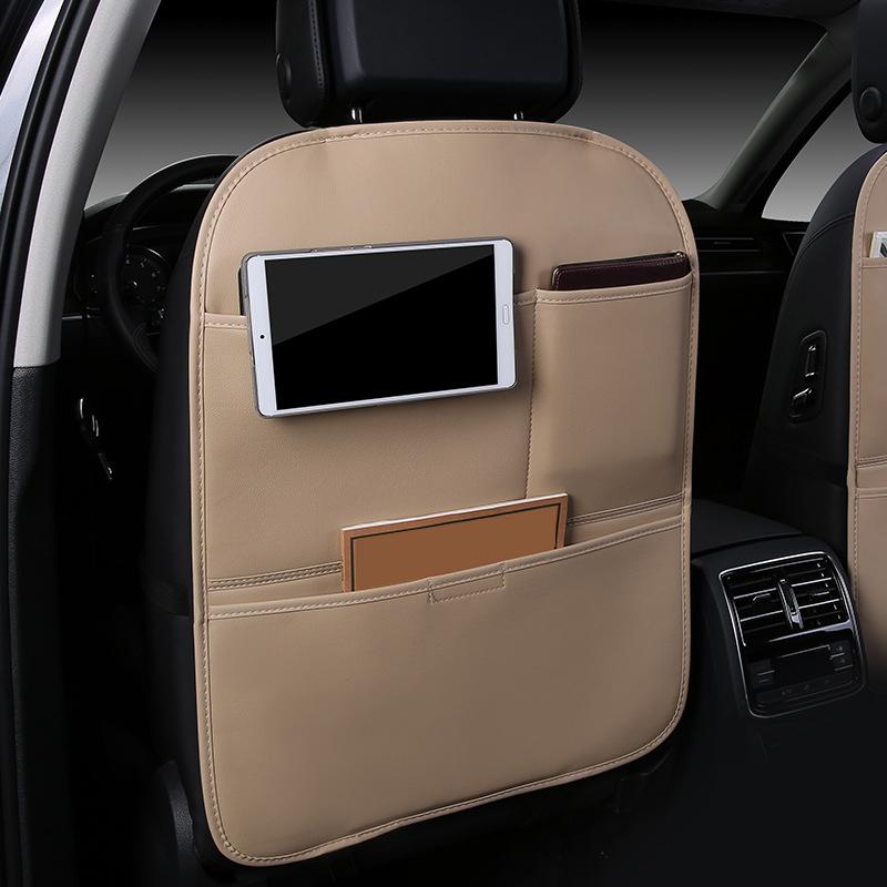 PU Leather Car Seat Cover Anti Kick Pad Children's Anti Dirt Protective Pad  Car Rear Multi-function Storage Bag Wear-resistant