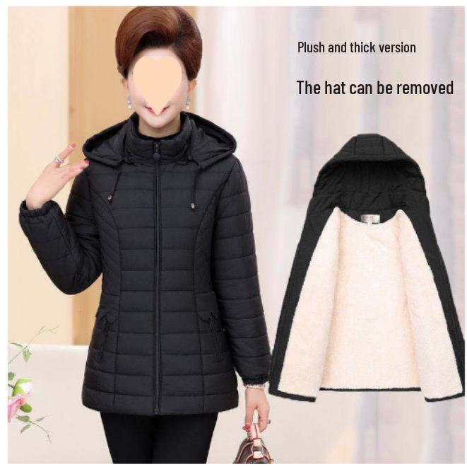 

Mom s Winter Plus Velvet Thickened Cotton Coat - Middle-Aged & Elderly Women s Jacket, Clearance Sale, No Returns/Exchanges 4XL