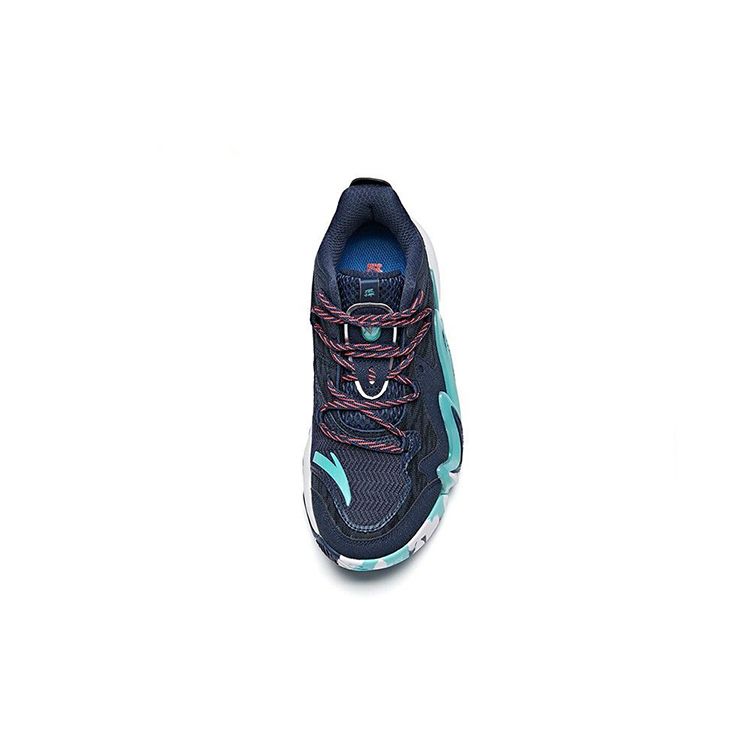 Anta Kids Crazy Tide 2 Non-Slip Wear-Resistant Mid-Top Basketball Shoes Kids Basketball Shoes Blue White 312031109-6