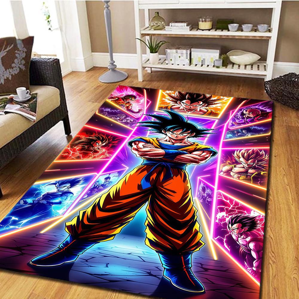 Son Goku Carpet for Living Room, Digital Print Floor Mat, Cool Movie Bedroom Rug, Home Decor -HYQ23
