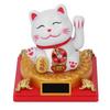 Solar Energy Powered Beckoning Lucky Money Cat Good Luck Feng Shui Lucky Cat Waving Arm for Home
