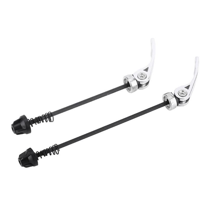 2 Pièces Axes de Roue de Vélo Haute Résistance Ensemble Axes à Blocage Rapide de Vélo Broche Levier Vélo de Montagne Route Moyeux de Roue Broche