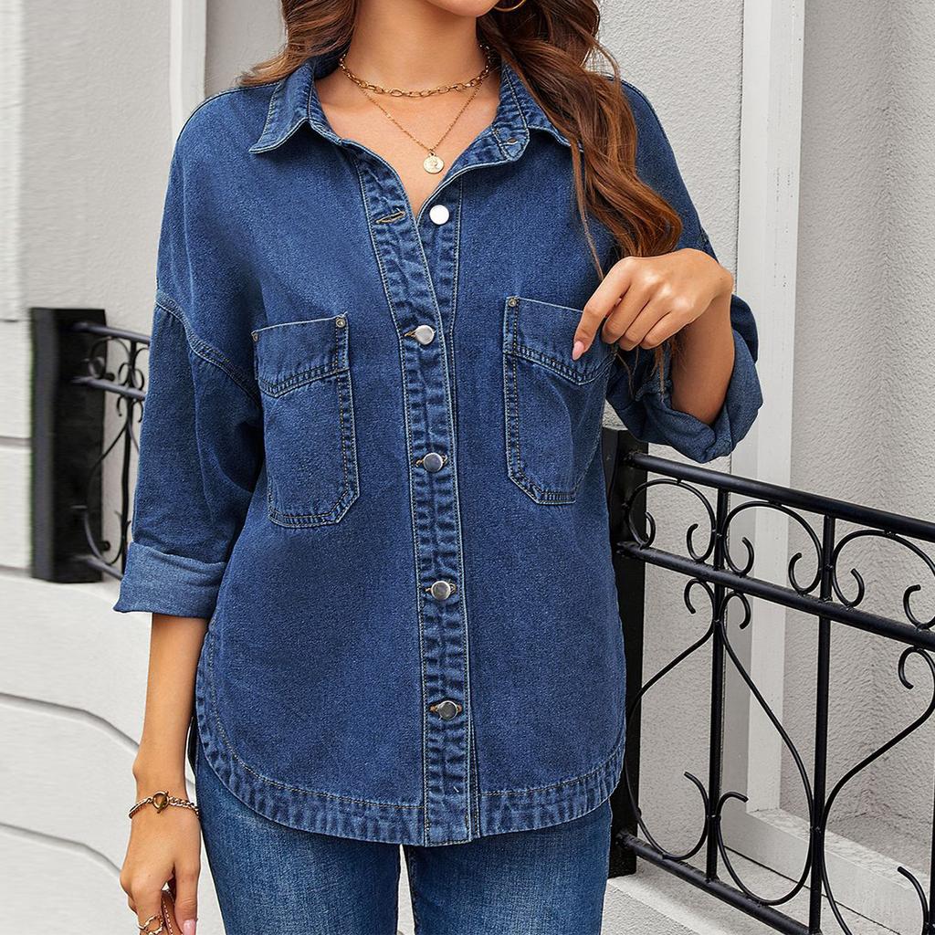 Women's Faux Suede Button Jacket Oversized Gathered Hem Short Length Coat Casual Vintage Outerwear With Pockets