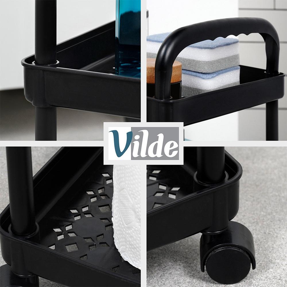 3-Tier Mobile Kitchen Bathroom Shelf Trolley on Wheels