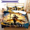 Juego de Ropa de Cama con Nombre Personalizado de Personajes de Genshin Impact de 3 Piezas Funda Nórdica con Cierre Incluye 1 Funda Nórdica y 2 Fundas de Almohada para Todas las Estaciones Decoración de Dormitorio