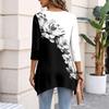 Women's Fashion Casual Three-Quarter Sleeve Pullover Top for Everyday Wear