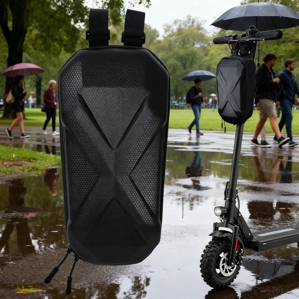 Electric Scooter Storage Bag EVA Hard Shell Spacious Portable Hanging Pouch For Commute Daily Cycling Transportation
