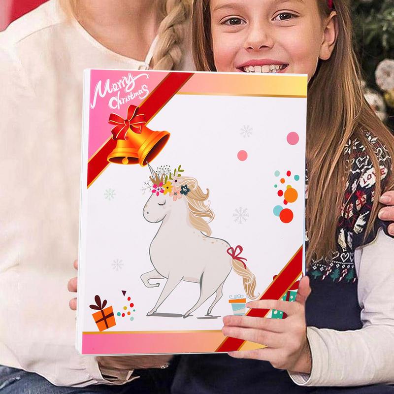 Unicorns Christmas Countdown Calendar Blind Box Set Countdown Calendar Advent Christmas CharmsBracelet Set Christmas Child Gift