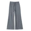 2026 Autumn/Winter High-Waisted Velvet Wool Flare Pants - Women's Floor-Length Casual Style