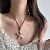 Women Long Neck-hanging Starfish Necklace Seaside Holiday Adjustable Rope Chains Starfish Pendant Necklaces