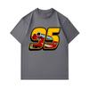 Men's 100% Cotton Crew Neck Short Sleeve T-Shirt, Cool 95 Racing Car Print Casual Comfortable Tee, Soft Breathable Summer Daily Wear Top for Racing Lo
