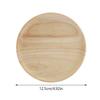 Elegant Round Wood Tea Tray Sushi Snacks Fruits Serving Plate Dish for Home Restaurant 12.5cm