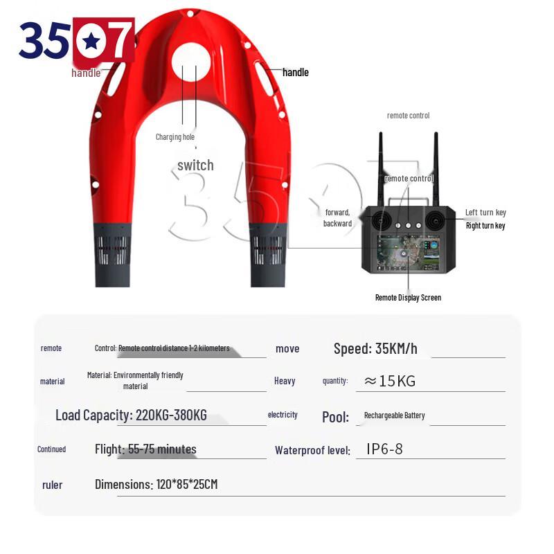 3507 Remote Control Water Rescue Robot