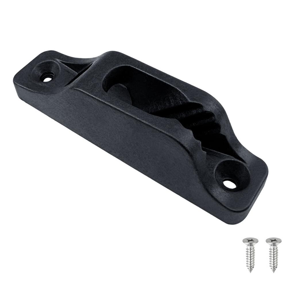 Canoe Kayak Cord Lock Rudder Control Black Nylon Self-Lock Rope Cord Tensioner Runner Anchor Jam Cleat Boat Accessories