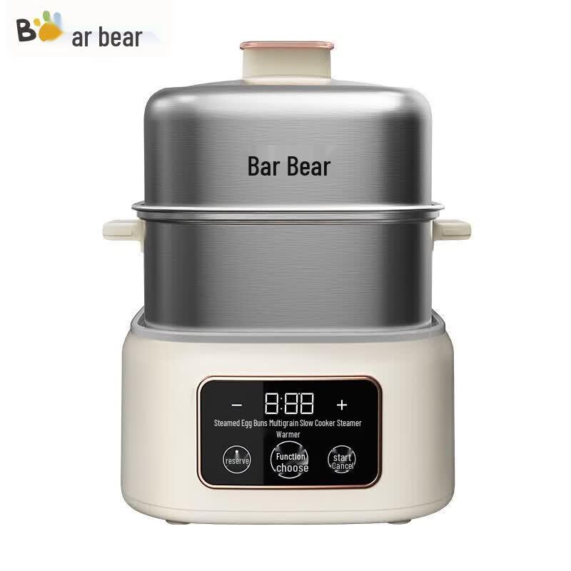 Bear Double-Layer Egg Cooker and Steamer with Ceramic Pot CN plug (adapter included)