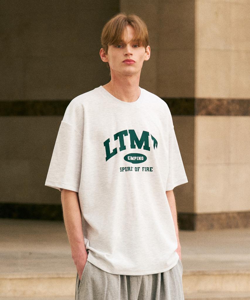 LIKE THE MOST Ltmt Logo Heavy Cool T-Shirt_White Melange
