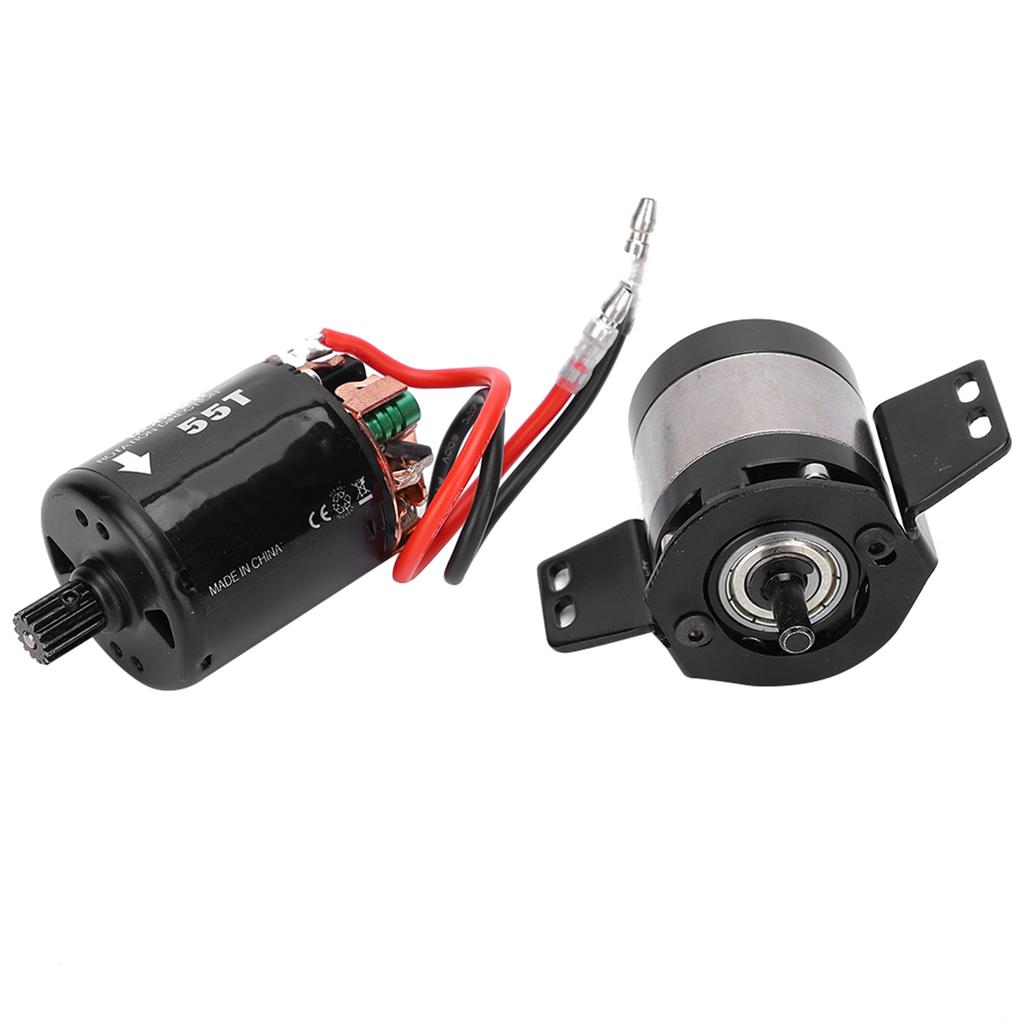 1:5 Ratio Gearbox Transmission Box 540 Brushed 55T Motor Fit for SCX10 1 10 RC Car