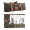 Stylish and Practical Cooking Tool Bag Canvas Chefs Tool Roll Pouches for Pastry Chefs BBQ Lover and Culinary Students