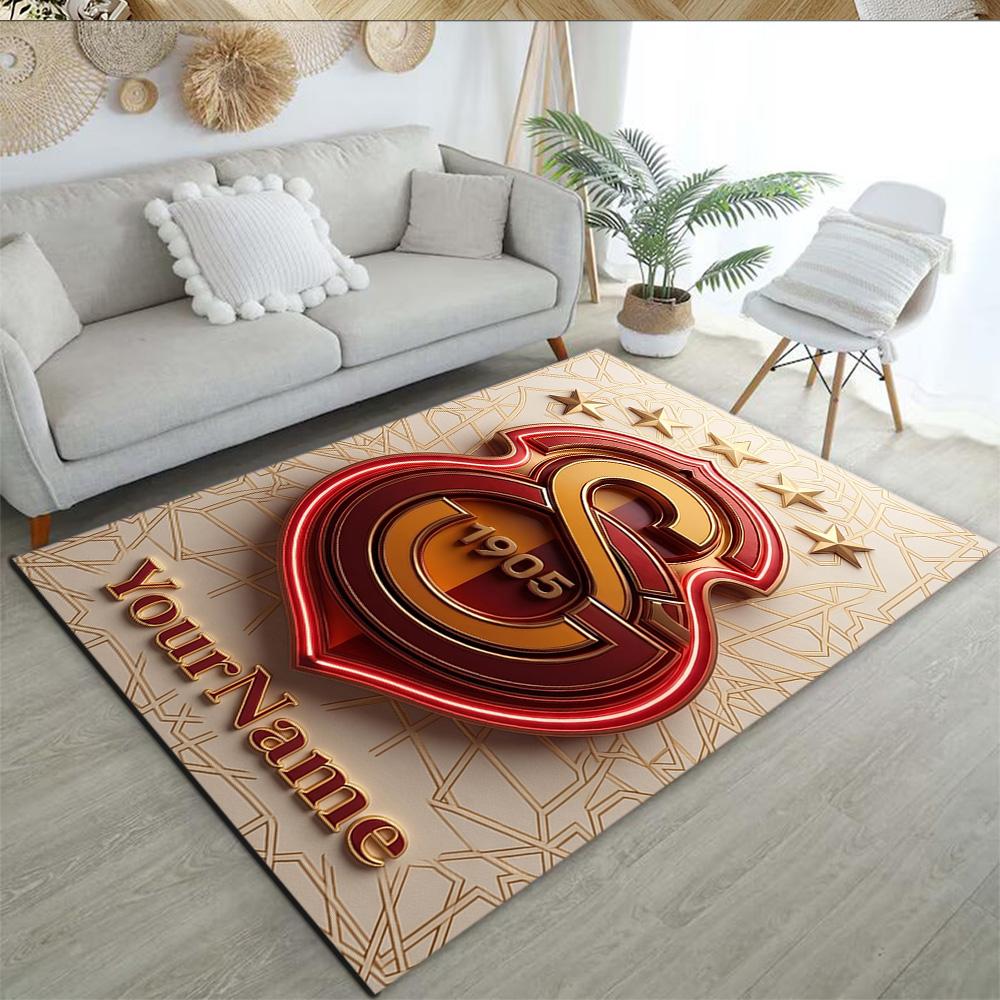 Galatasaray Personalized Text Floor Mat Design For Decorate Room Living Rooms Foyer Game Room Antislip Carpet Anime Office Decor Best For Christmas