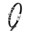 Mens Bracelet with Anchor Retro Weaving Leather Bracelets Personalized Stainless Steel Korean Anti Tarnish Jewellery ALN25123240