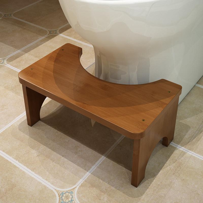 Sgabello per WC Standard per Adulti e Bambini Ausilio per Bagno in Materiale Legnoso