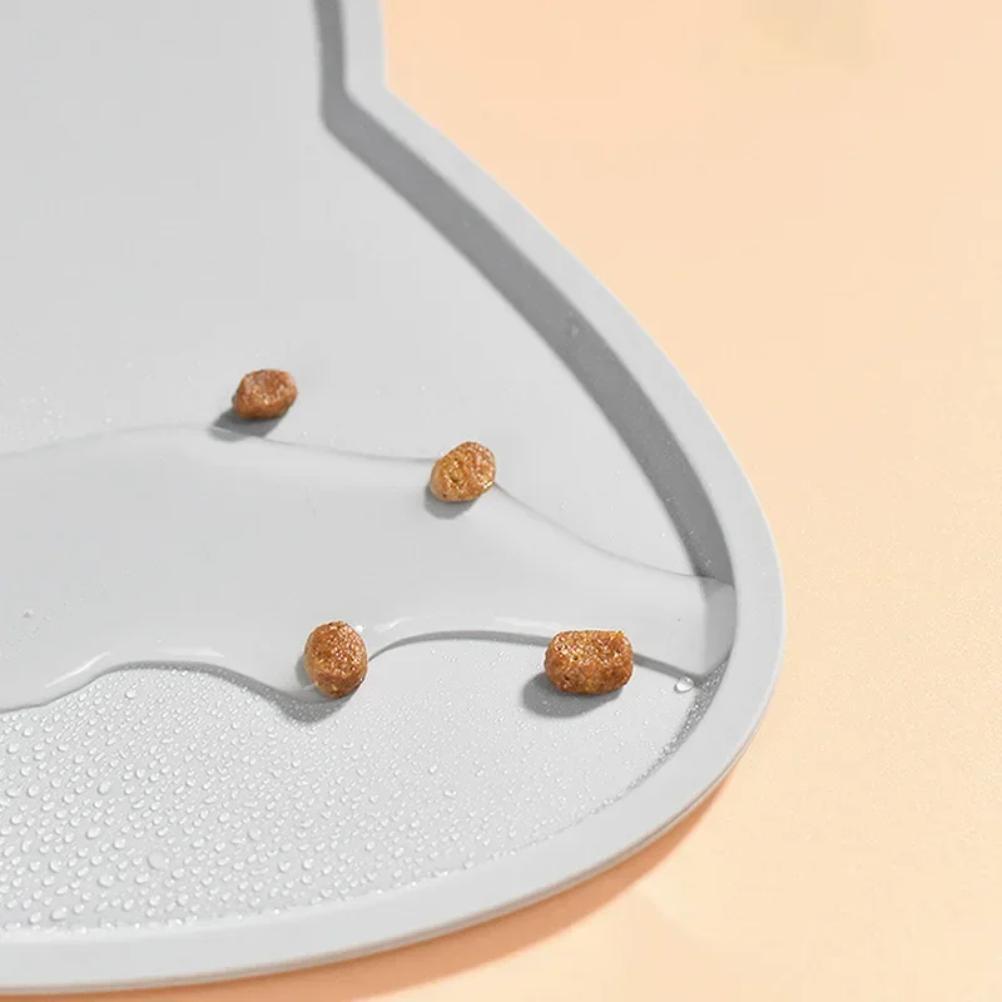 Livsmedelsgodkänd Silikon Kattmatta Smutsavvisande Lätt att Rengöra Hund- och Kattmatskålsmattor Vattentät och Läckagesäker Halkfri Matta Husdjursprodukt