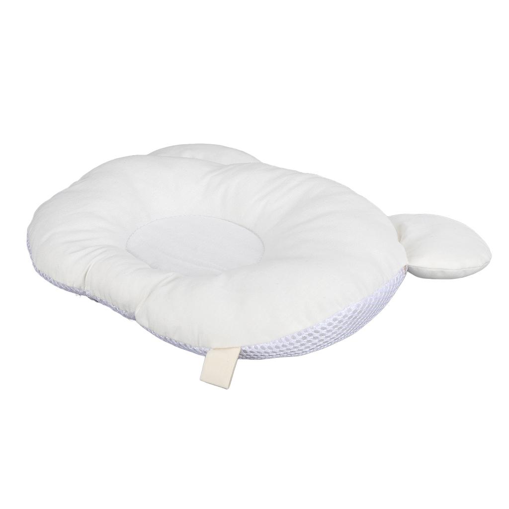 Baby Pillow Breathable Soft Prevent Flat Head Cute Newborn Head Shaping Support PillowWhite