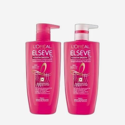 L'Oreal Keratin Smooth Shampoo Spülung 410ml, 1 Shampoo + 1 Spülung