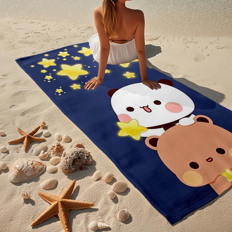 Bobo Dudu In Love Beach Towel, Super Soft Microfiber, Gift for Her/Him, Birthday, for Pool, Beach, Travel, Home Decor Fan gifts