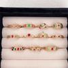 Gold Ethnic Style Retro Color Enamel Dripping Open Ring Fashion Pattern Medieval Exquisite High-End Ring