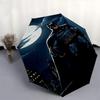 1pc Batman Night Automatic Folding Umbrella - Compact 8-Rib Design, Durable Plastic & Iron1189L