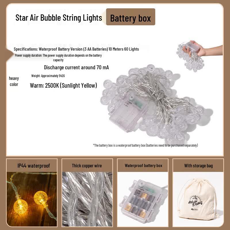 MOBIGARDEN Outdoor Camping Starry String Lights
