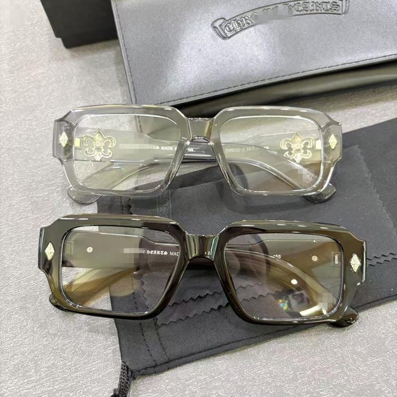 Trendy Luoxin personalized glasses classic fashion box retro men and women big face big black frame flat light anti-blue myopia