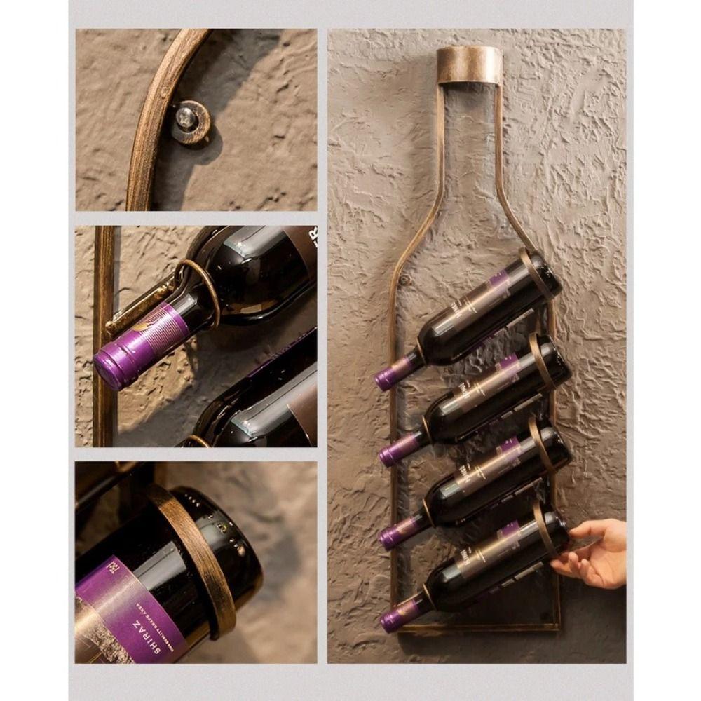 Display Oversized Retro Wine Rack Iron Wine Bottle Storage Organizer  Home Restaurant