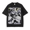 Manga Soul Eater Print Tshirt For Men Women Clothing Cotton Short Sleeve Tees Tops Harajuku Vintage Washed Oversized Streetwear